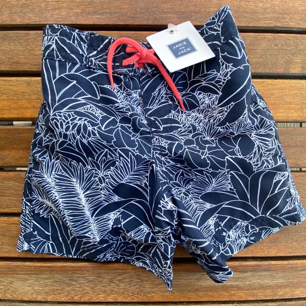 Janie and Jack boys 6-12 mos NWT swim trunks